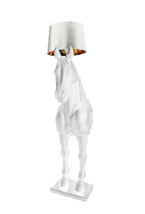 MOOSEE lampa podłogowa KOŃ HORSE STAND    S biała - włókno szklane