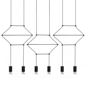 MOOSEE lampa wisząca FLUSSO LINE 6        czarna