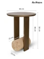 MaMaison stolik CAVEA 40 marmur /         trawertyn
